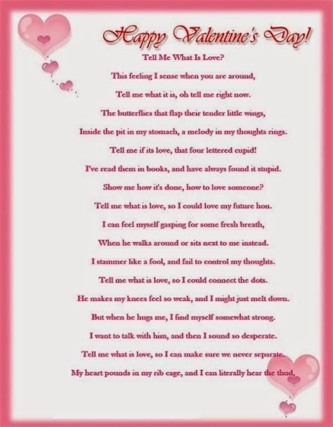 Valentines Day 2015 Romantic Happy Valentines Day Poems For Him And