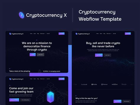 Cryptocurrency X Cryptocurrency Webflow Template On Behance