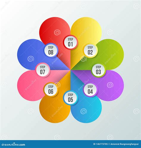Circle Chart Circle Infographic Or Circular Diagram Stock Vector
