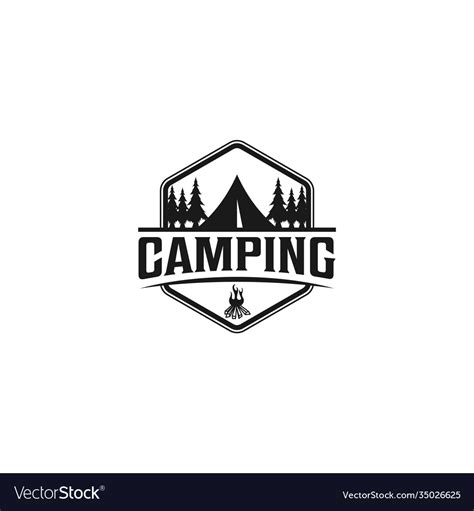 Outdoor Logo Camping And Adventure Royalty Free Vector Image
