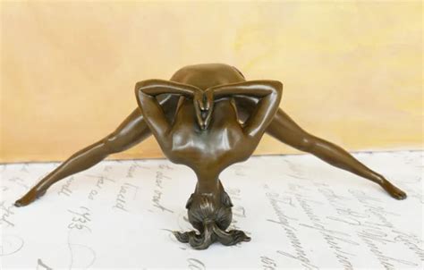 BRONZESKULPTUR FRAU EROTIK Bronzefigur Statue Akt Nude Figur Antik Stil