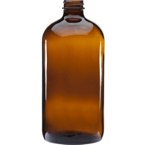 1000ml 32oz Amber Clear Wide Mouth Boston Round Glass Bottles With Metal Lid For Beverage High