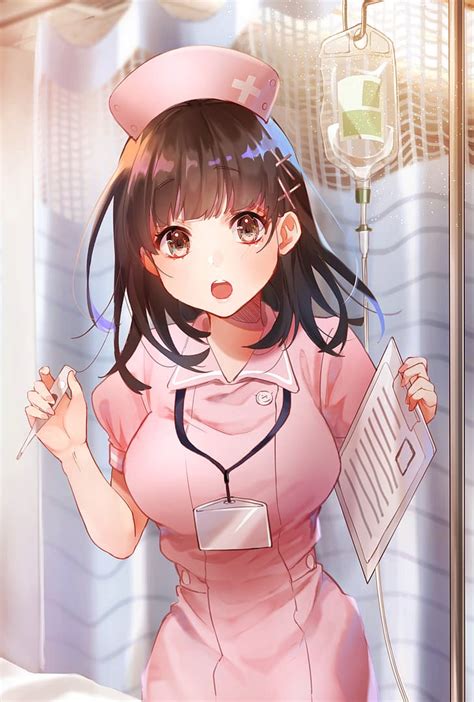Anime Anime Girls Original Characters Nurse Outfit Artwork Digital