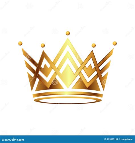 Golden Crown Logo Stock Vector Illustration Of Coronation 223513167