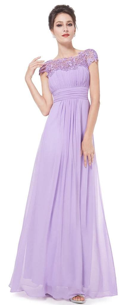 Katie Lilac Lace Full Length Maxi Prom Evening Cruise Ballgown Dress