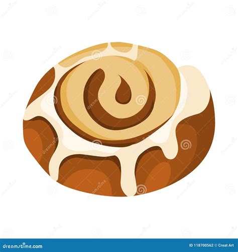 Cinnamon Rollsvector Illustration Of Cinnamon Rollsvector Food Stock
