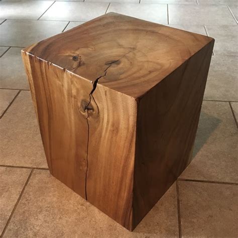 Reclaimed Solid Wood Cube Table Chairish