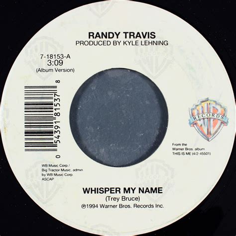 Randy Travis Whisper My Name Vinyl Records Lp Cd On Cdandlp