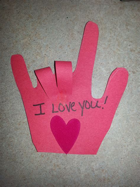 I Love You Sign Language Craft I Love You Signs Sign Language Art