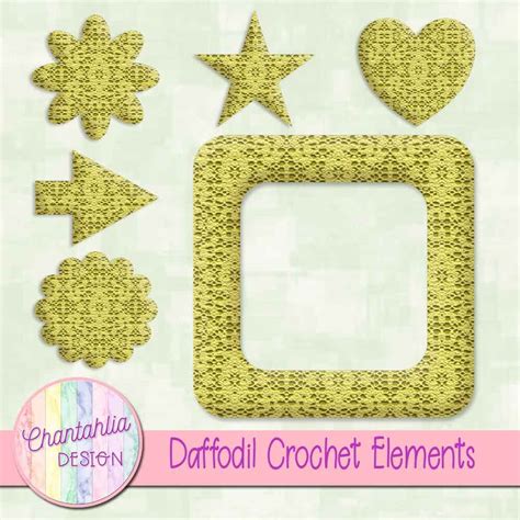 Free Daffodil Crochet Design Elements