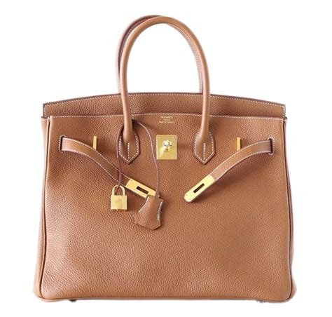 Hermès Birkin 35 Gold Bag Togo Leather Gold Hardware Baghunter