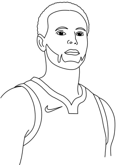 Amazing Stephen Curry Coloring Page Printable Coloring Page For Kids