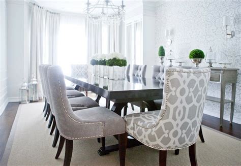 Our large selection, expert advice, and excellent prices will help you find dining room tables that fit your style and budget. Gray Velvet Dining Chairs - Transitional - dining room ...