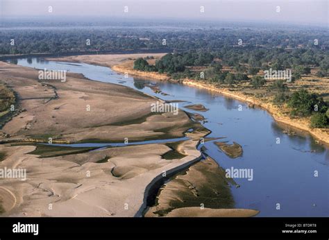 Luangwa River Aerial Showing Stock Photo Alamy