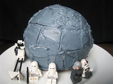 This allowed me to place the stencil on the. Death Star Birthday Cake | Star Wars Cake Ideas