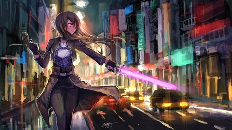 Wallpaper Anime Sword Art Online Kirigaya Kazuto Gun Gale Online