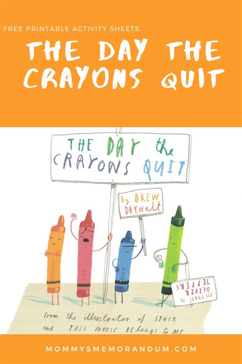 The Day The Crayons Quit Free Printable Activity Sheets