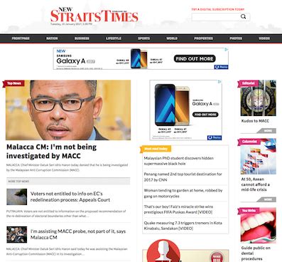 Www.straitstimes.com follow the straits times online: New Straits Times | The New Straits Times Press (Malaysia ...