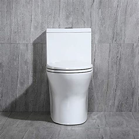 Toilet Horow Compact One Piece Toilet Dual Flush With Soft Closing Seat