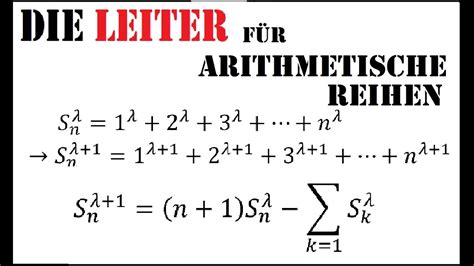 Arithmetische Reihen Beliebiger Ordnung Rekursions Relation Als