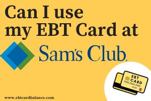 As of april 28, 2020 you can use your ebt card to make purchases online. Can I use my EBT Card at Sam's Club? - EBTCardBalanceNow.com