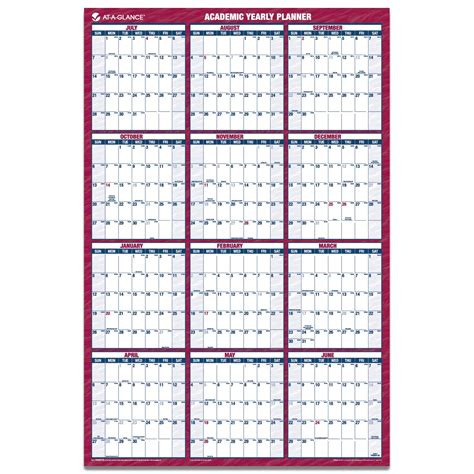 At A Glance 2014 2015 Academic Year Wall Calendar 2 Sided