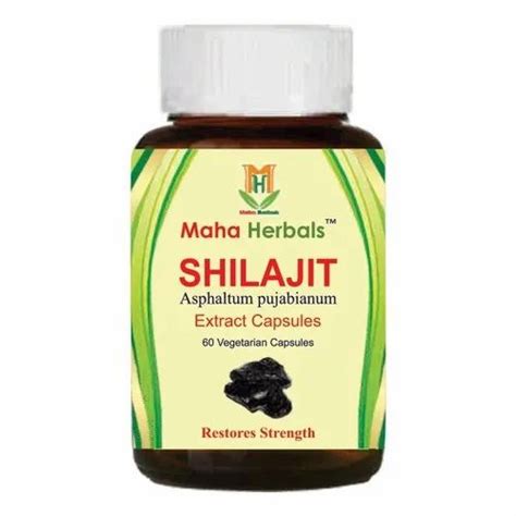 Maha Herbals Shilajit Extract Capsules Packaging Type Plastic Bottle At Rs 20250bottle In Bhopal