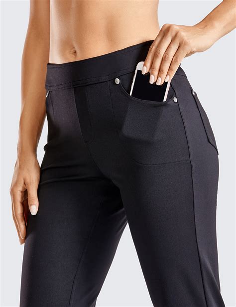 Crz Yoga Women Flare Yoga Pants Bootcut Elastic Waist Causal Work Pants