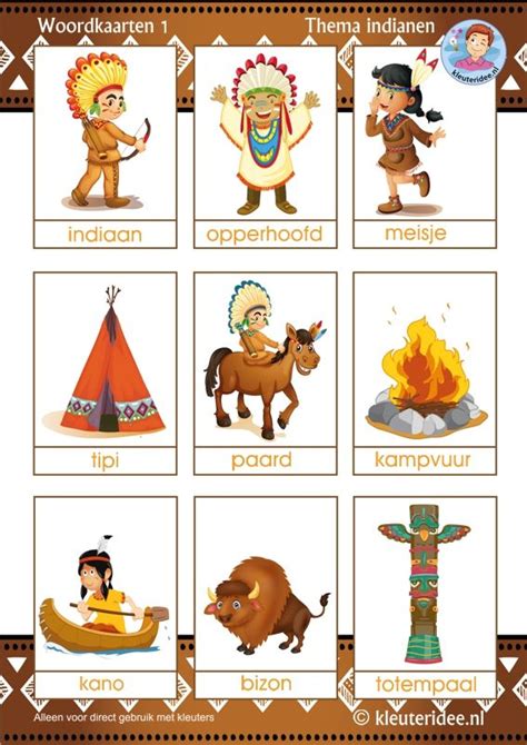 Woordkaarten Voor Kleuters Thema Indianen Kleuteridee Free Porn Sex Picture