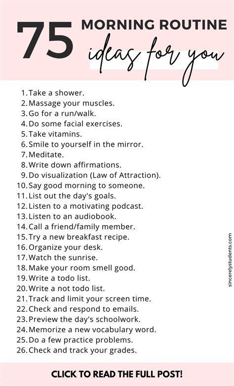 75 Morning Routine Ideas For You Essential Morning Rituals For Your