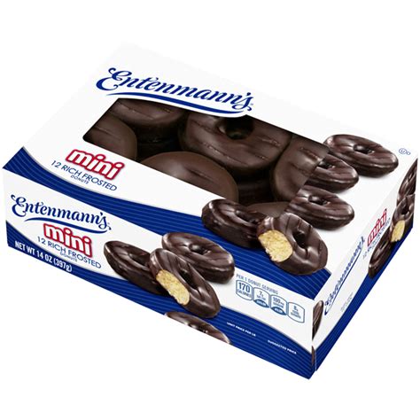 Entenmanns Rich Frosted Mini Donuts Chocolate 14 Oz Donuts And Snack