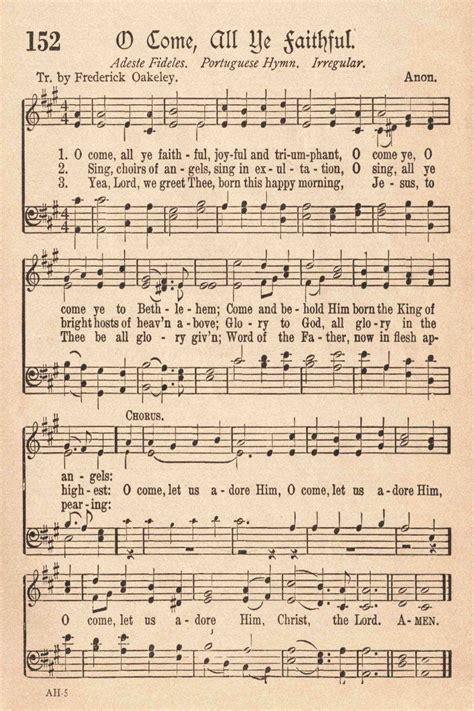 Free Printable Vintage Christmas Sheet Music Hymns - Rose Clearfield