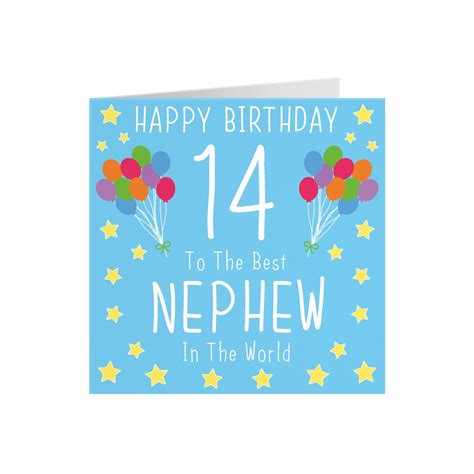 Nephew 14th Birthday Card Happy Birthday 14 To The Best Etsy