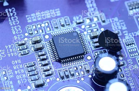 Modern Blue Circuit Board Stock Photo Download Image Now Blue Cpu