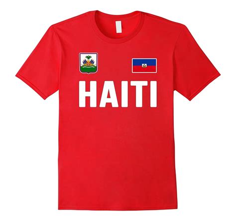 Haiti T Shirt Haitian Flag Tee Retro Soccer Jersey Style