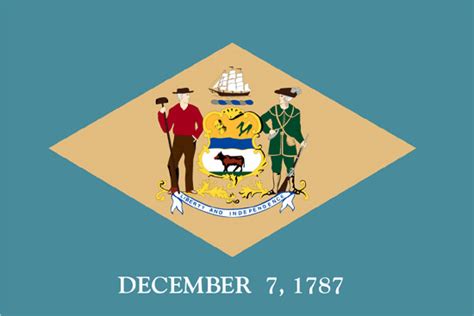 Delaware Flag The Map Shop