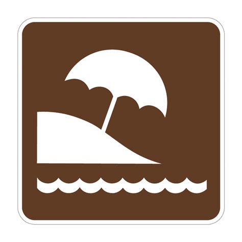 Beach Symbol Sign Rs 145 Nps National Park Service Signs Tapco