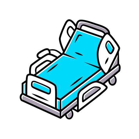 Motorized Electric Hospital Bed Color Icon Device For Physically
