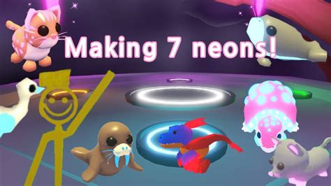 Making 7 Neons In Adopt Me Youtube