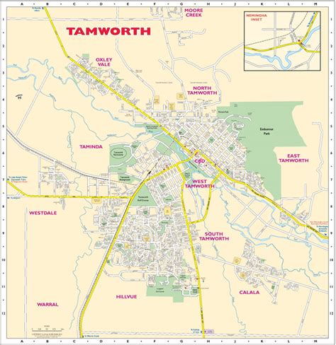 Tamworth Nundle New England Nsw Maps Street Directories