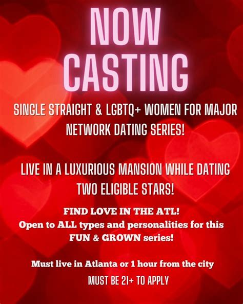 Casting Call In The Atl For Single Straight And Lgbtq Women For New Dating Show Auditions Free