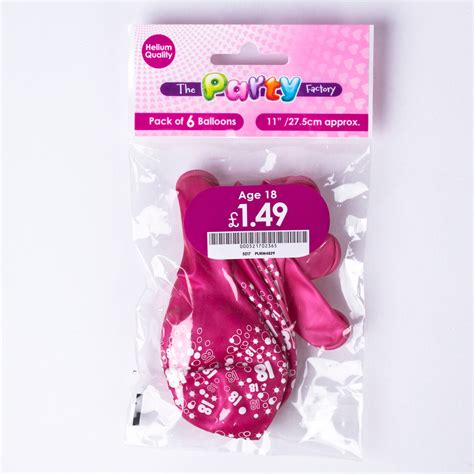 Buy Metallic Pink Circles 18th Birthday Helium Latex Balloons Pack Of