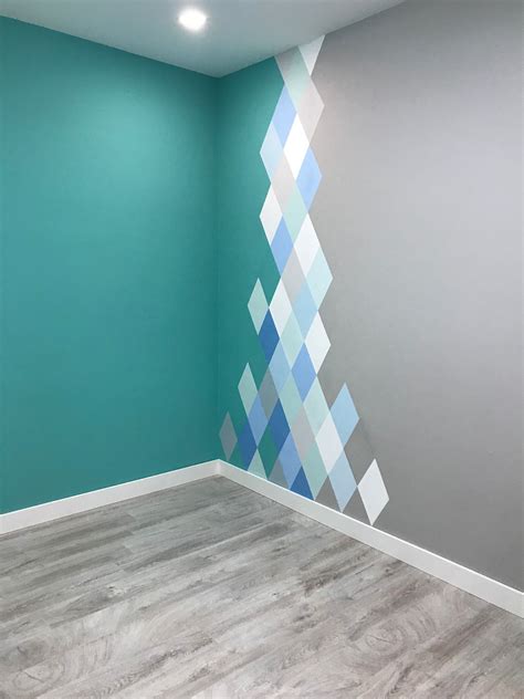 Geometric Wallpainting Home Interior Design House Design Bedroom