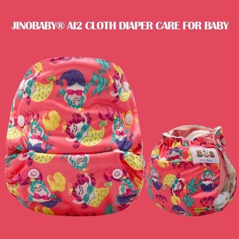 Girls Mermaidjinobaby Reusable Nappies Baby Diapers Washable Aio