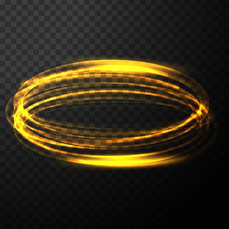 Abstrac Glowing Transparent Golden Light Effect With Circle Wave 243654