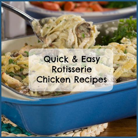 Store bought rotisserie chicken recipes to make for dinner. 24 Quick & Easy Rotisserie Chicken Recipes | MrFood.com