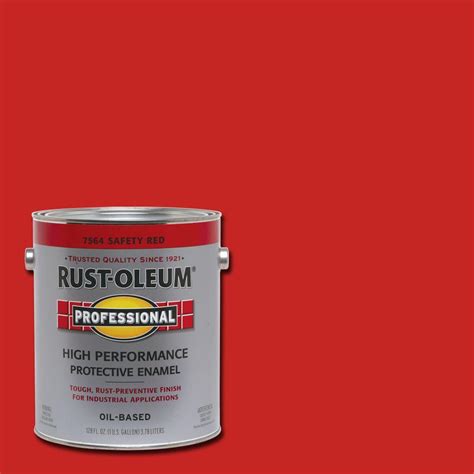 Universal matte farmhouse black spray paint and primer in one (net wt. Rust-Oleum Professional 1 gal. Safety Red Gloss Protective ...