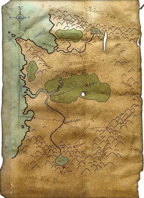 Shannara Four Lands Map Covering Original Shannara Series By Terry