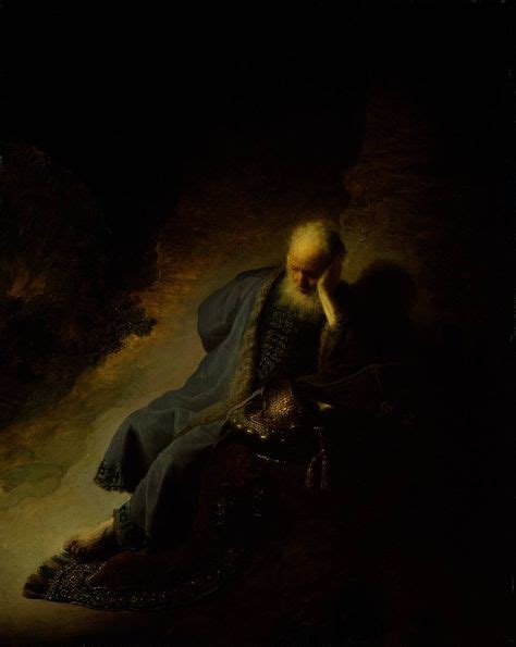 The Prophet Jeremiah Rembrandt Clair Obscur Rembrandt