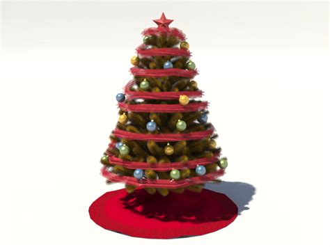 Christmas Tree Golden 3d Model 3d Models World